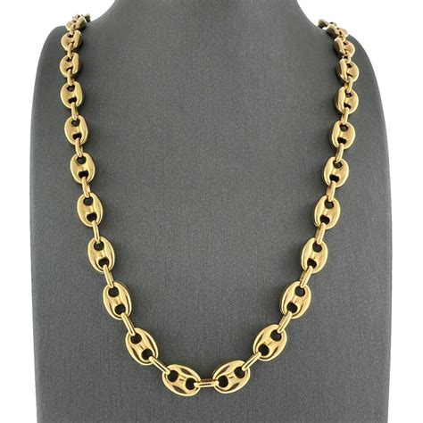 22 inch gucci link necklace|gucci gold chains for men.